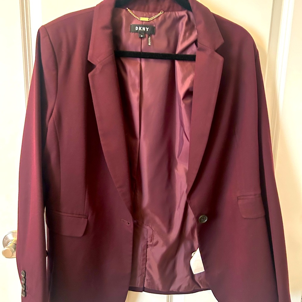 DKNY Burgundy Blazer Size 14